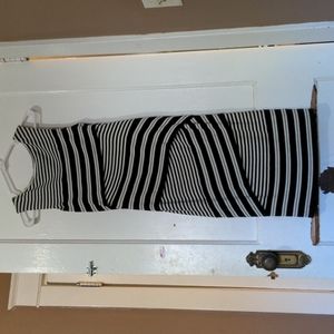 Bailey 44 bandage tank dress b/w sz small